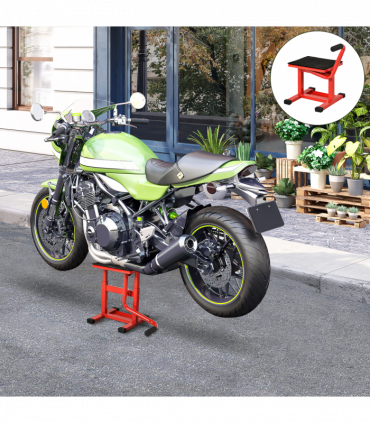 Steel Motorbike Jack Lift Rubber Platform Crank Lift  Repair Table Durhand