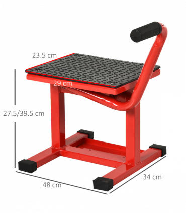Steel Motorbike Jack Lift Rubber Platform Crank Lift  Repair Table Durhand