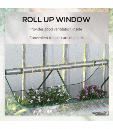 Steel Raised Garden Bed Planter Box Kit with Greenhouse, for Dual Use, Clear