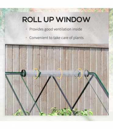 Steel Raised Garden Planter Box Kit with Greenhouse, for Dual Use, Clear