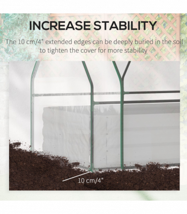 Steel Raised Garden Planter Box Kit with Greenhouse, for Dual Use, Clear