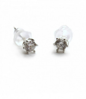 Sterling Silver Diamante Stud Earrings