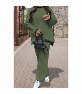 Stitched Stylish 2-Piece Knitted Lounge Co-Ord Set - Ultimate Comfort