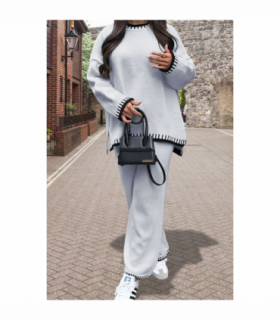 Stitched Stylish 2-Piece Knitted Lounge Co-Ord Set - Ultimate Comfort