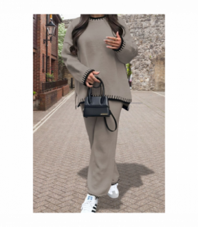 Stitched Stylish 2-Piece Knitted Lounge Co-Ord Set - Ultimate Comfort