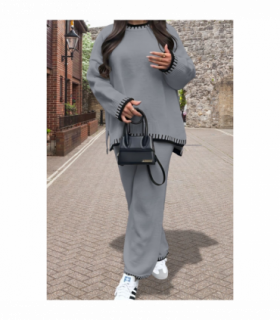 Stitched Stylish 2-Piece Knitted Lounge Co-Ord Set - Ultimate Comfort