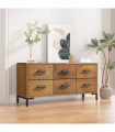 Storage Bench Brown 110x30x45 cm Solid Recycled Pinewood
