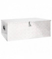 Storage Box Silver 100x55x37 cm Aluminium