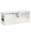 Storage Box Silver 60x23.5x23 cm Aluminium