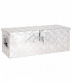 Storage Box Silver 70x31x27 cm Aluminium