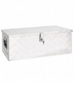 Storage Box Silver 80x39x30 cm Aluminium