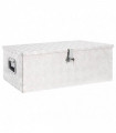 Storage Box Silver 90x47x33.5 cm Aluminium