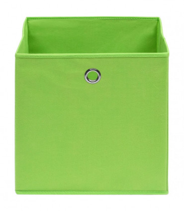 vidaXL Storage Boxes 10 pcs Non-woven Fabric 28x28x28 cm Green