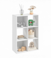 Storage Cabinet Bookcase 6 Cube Organiser Shelves White