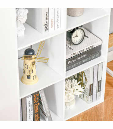 Storage Cabinet Bookcase 6 Cube Organiser Shelves White