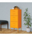 Storage Cabinet Mustard Yellow 42.5x35x101.5 cm Steel