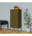 Storage Cabinet Olive Green 42.5x35x101.5 cm Steel