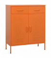 Storage Cabinet Orange 80x35x101.5 cm Steel