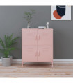 Storage Cabinet Pink 80x35x101.5 cm Steel