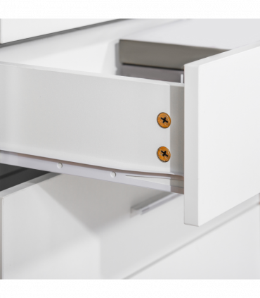 Storage Cabinet Vertical Drawer Chest of 4 w/ Metal Rails Anti-Tip