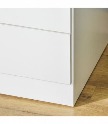 Storage Cabinet Vertical Drawer Chest of 4 w/ Metal Rails Anti-Tip