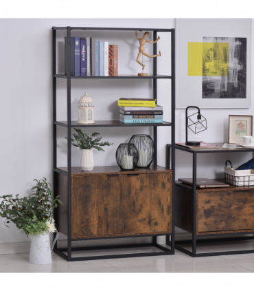 Storage Cabinet with 3 Open Shelves Cupboard for Livingroom Bedroom