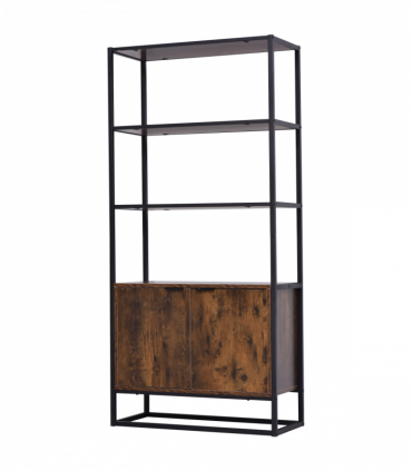 Storage Cabinet with 3 Open Shelves Cupboard for Livingroom Bedroom