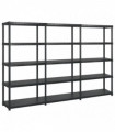 Storage Shelf 5-Tier Black 274.5x45.7x185 cm Plastic