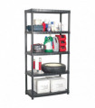 Storage Shelf 5-Tier Black 85x40x185 cm Plastic