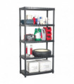 Storage Shelf 5-Tier Black 91.5x45.7x185 cm Plastic