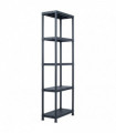 Storage Shelf Rack Black 125 kg 60x30x180 cm Plastic
