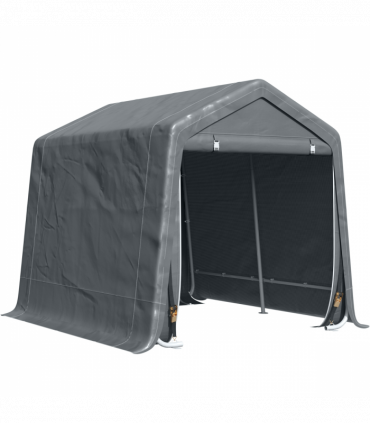 Storage Tent, Heavy Duty Metal Frame 2.8x2.4x2.4m, Dark Grey