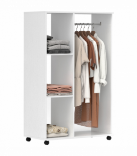 Storage Wardrobe White with Shelves