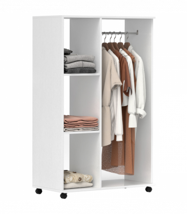 Storage Wardrobe White with Shelves