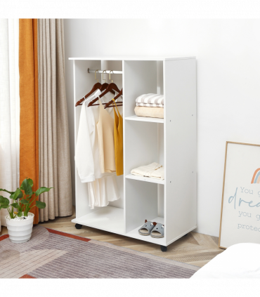 Storage Wardrobe White with Shelves