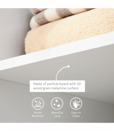 Storage Wardrobe White with Shelves