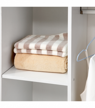 Storage Wardrobe White with Shelves