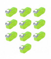 Straps 10 pcs 0.25 Tonnes 5mx25mm Fluorescent Green
