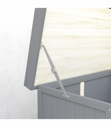 Sturdy Garden Storage Bench with Stainless Steel Top & Easy Access