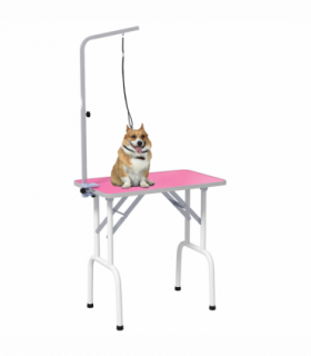 Sturdy Pet Grooming Table - Adjustable Height & Safety Leash - Blue