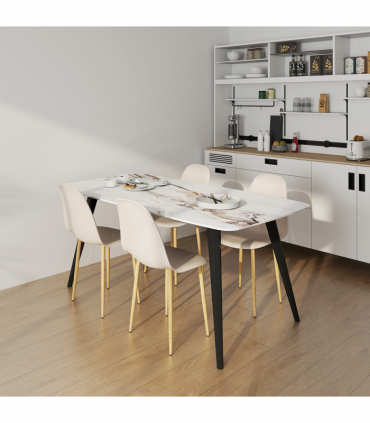 Stylish Black Dining Chairs Set - Comfortable & Modern Accent Pieces