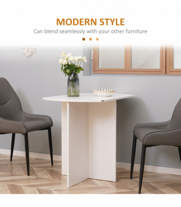 Stylish Oak Folding Dining Table - Space-Saving Design for 4 People