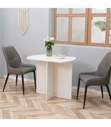 Stylish Oak Folding Dining Table - Space-Saving Design for 4 People