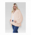 Stylish Oversized Cropped Knitted Cardigan with Balloon Pockets