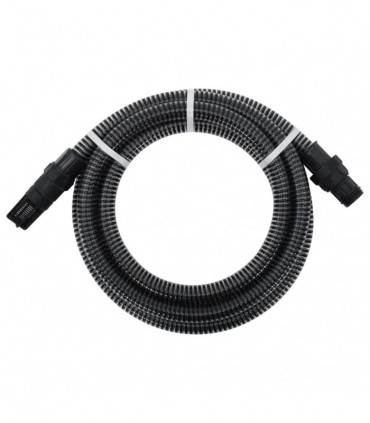vidaXL Suction Hose with PVC Connectors Black 1" 4 m PVC