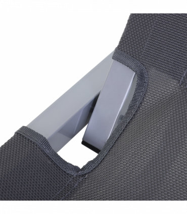 Sun Lounger Relaxer Recliner with 5-Position Adjustable Backrest Silver