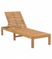 Sun Lounger Solid Teak Wood