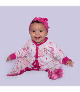 Swan Princess Print Baby Girl Sleep Suit