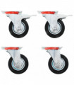 Swivel Casters 4 pcs 100 mm