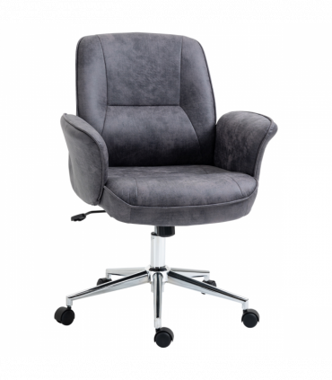 Swivel Computer Office Chair Mid Back Desk Chair for Home, Deep Grey